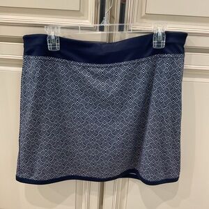 Navy Geometric Patterned Women's Skort